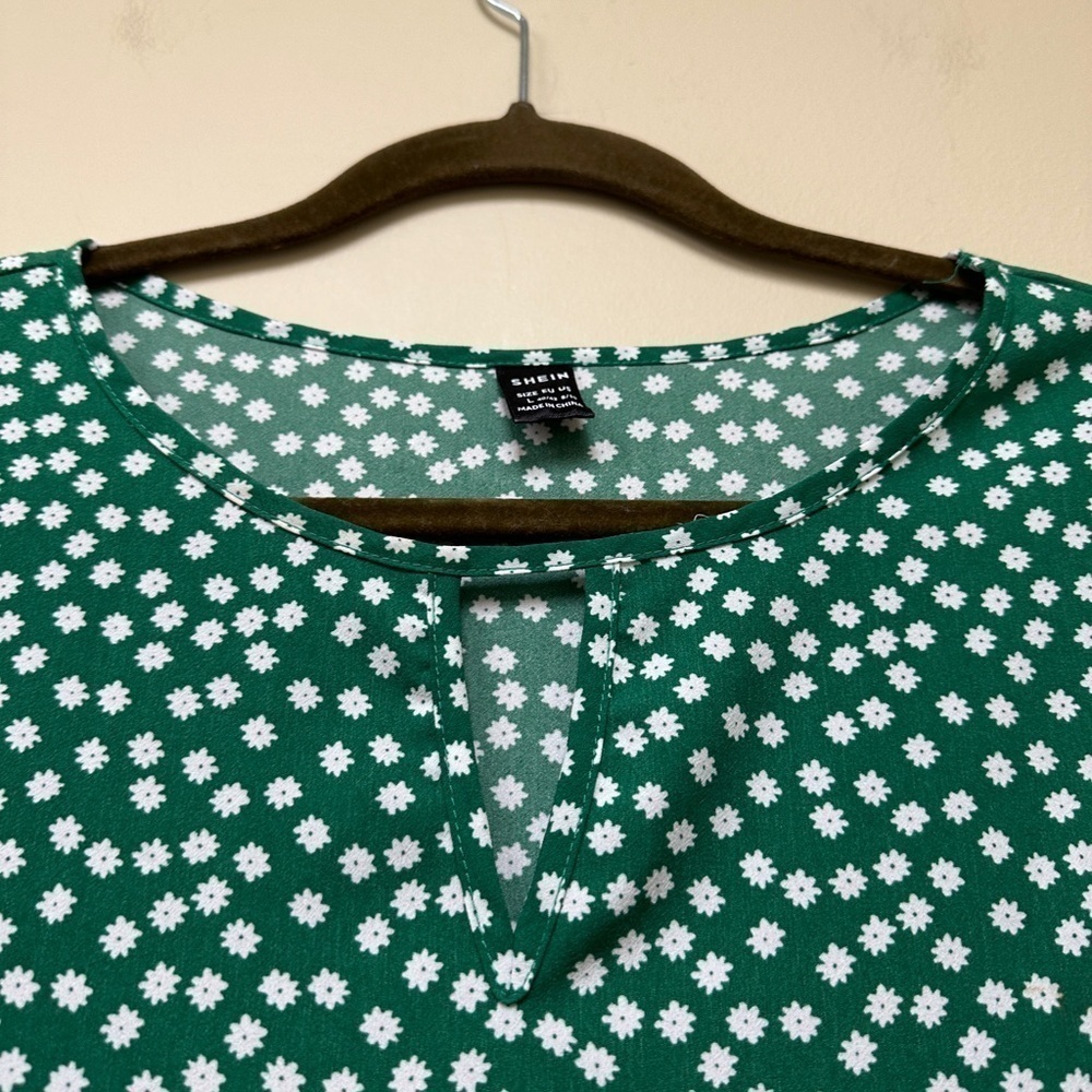 Green Floral Cottagecore Spring Dress Size Large - Picture 4 of 14